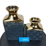 Set of Black & Golden Modern Ceramic Vase for Table Décor – GD715