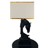 Pair of Black Royal Horse Sculpture Table Lamp - TL149