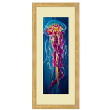 Set of 3, Vibrant Jellyfish Collage Wall Art Frames - BF111