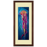 Set of 3, Vibrant Jellyfish Collage Wall Art Frames - BF111