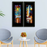 Set of 2, Boat Saiing at Night Collage Wall Art Frames - BF147