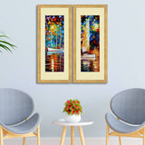 Set of 2, Boat Saiing at Night Collage Wall Art Frames - BF147