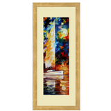 Set of 2, Boat Saiing at Night Collage Wall Art Frames - BF147