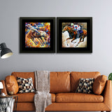 Set of 2, Horse Riding Collage Wall Art Frames - BF180