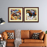 Set of 2, Horse Riding Collage Wall Art Frames - BF180