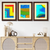Set of 3, Abstract Scenery Collage Wall Art Frames - BF25