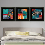 Set of 3, Abstract Shapes Collage Wall Art Frames - BF27