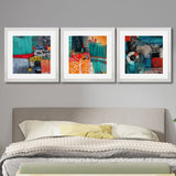 Set of 3, Abstract Shapes Collage Wall Art Frames - BF27