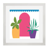 Set of 3, Botanical Abstract Collage Wall Art Frames - BF28
