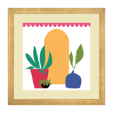 Set of 3, Botanical Abstract Collage Wall Art Frames - BF28
