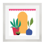 Set of 3, Botanical Abstract Collage Wall Art Frames - BF28