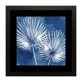 Set of 3, Blue & White Abstract Leaves Collage Wall Art Frames - BF30