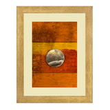 Set of 2, Coin on Abstract Background Collage Wall Art Frames - BF49