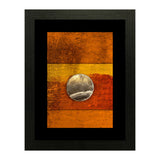 Set of 2, Coin on Abstract Background Collage Wall Art Frames - BF49