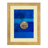 Set of 2, Coin on Abstract Background Collage Wall Art Frames - BF49