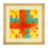 Set of 3, Vibrant Abstract Collage Wall Art Frames - BF68