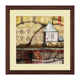 Set of 3, Abstract House on Cliff Collage Wall Art Frames - BF90