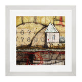 Set of 3, Abstract House on Cliff Collage Wall Art Frames - BF90