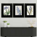 Set of 3, Blue Floral Collage Wall Art Frames - BF08