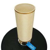 Pair of Stainless Steel Side Table Lamps with Cylindrical Shades- Raqeeq