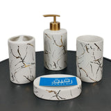 White & Golden Bath Set - BS28