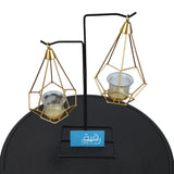 Hanging Metallic Candle Stand with Glass Candle Holders for Table Decoration – GD236