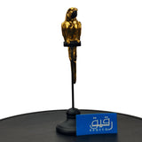 Black & Golden Parrot on Log Sculptute Piece for Table Decor - GD352