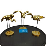 Set of 3 Golden Crane Sculptures for Table Decor - GD595
