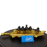 Sparrow Themed Golden Tray for Table Décor - GD640