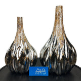 Set of 2 Silver Vase for Table Décor - GD749