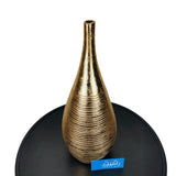 Long Neck Golden Vase for Table Decor - GD754