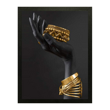 Set of 3, African lady Collage Wall Art Frames - S01