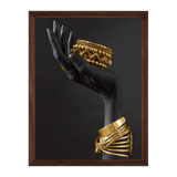 Set of 3, African lady Collage Wall Art Frames - S01