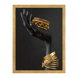 Set of 3, African lady Collage Wall Art Frames - S01
