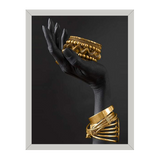 Set of 3, African lady Collage Wall Art Frames - S01