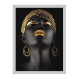 Set of 3, African lady Collage Wall Art Frames - S01