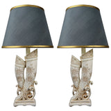 Pair of Elegant Elephant Tusks sculpture Table Lamps for Bedroom - TL105