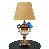 White & Golden Elegent Side Table Lamps Pair - TL130