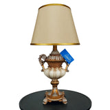 White & Golden Elegent Side Table Lamps Pair - TL130