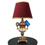 White & Golden Elegent Side Table Lamps Pair - TL130