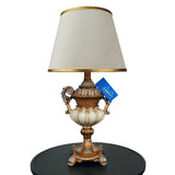 White & Golden Elegent Side Table Lamps Pair - TL130