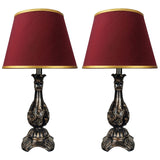 Pair of Flower Themed Elegant Table Lamps for Bedroom - TL152