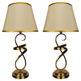 Pair of Exquisite Golden Metal Lamps - TL160