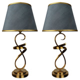 Pair of Exquisite Golden Metal Lamps - TL160