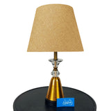 Pair of Golden & Black Metal Lamps with Crystal - TL168