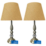 Pair of Metal Table Lamps with Crystal - TL177