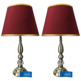 Pair of Metal Table Lamps with Crystal - TL177