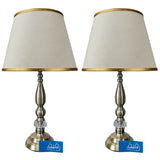 Pair of Metal Table Lamps with Crystal - TL177