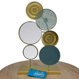 Golden Metal Table Décor with Accent Sunburst & Mirror - Raqeeq GD24