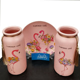 Set of 3 Flamingo Themed Ceramic Decoration set for Home Décor - GD376